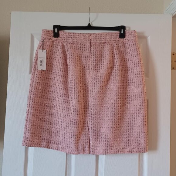 NEW! Liz Claiborne "Charleston Pink" Tweed Pencil Skirt Size 16 - Picture 5 of 9